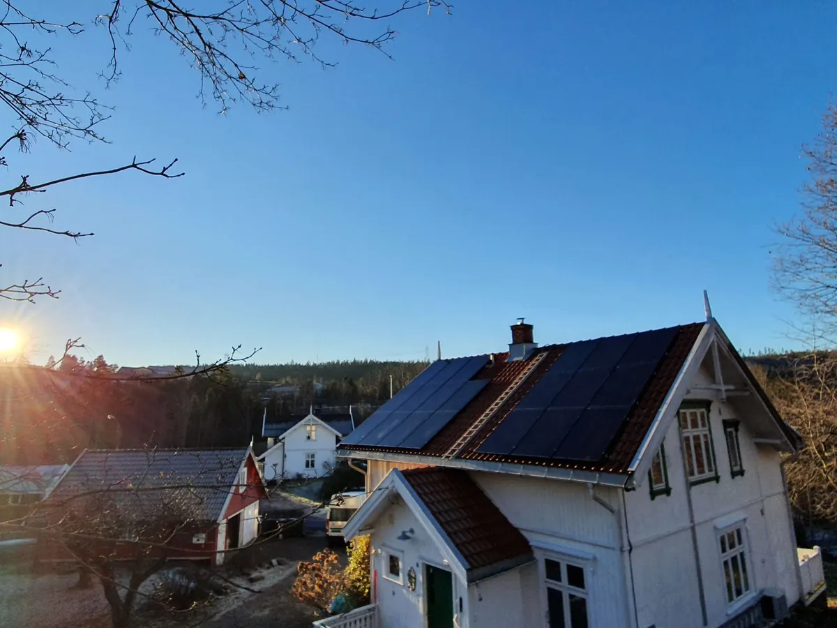 Solceller på klassisk enebolig