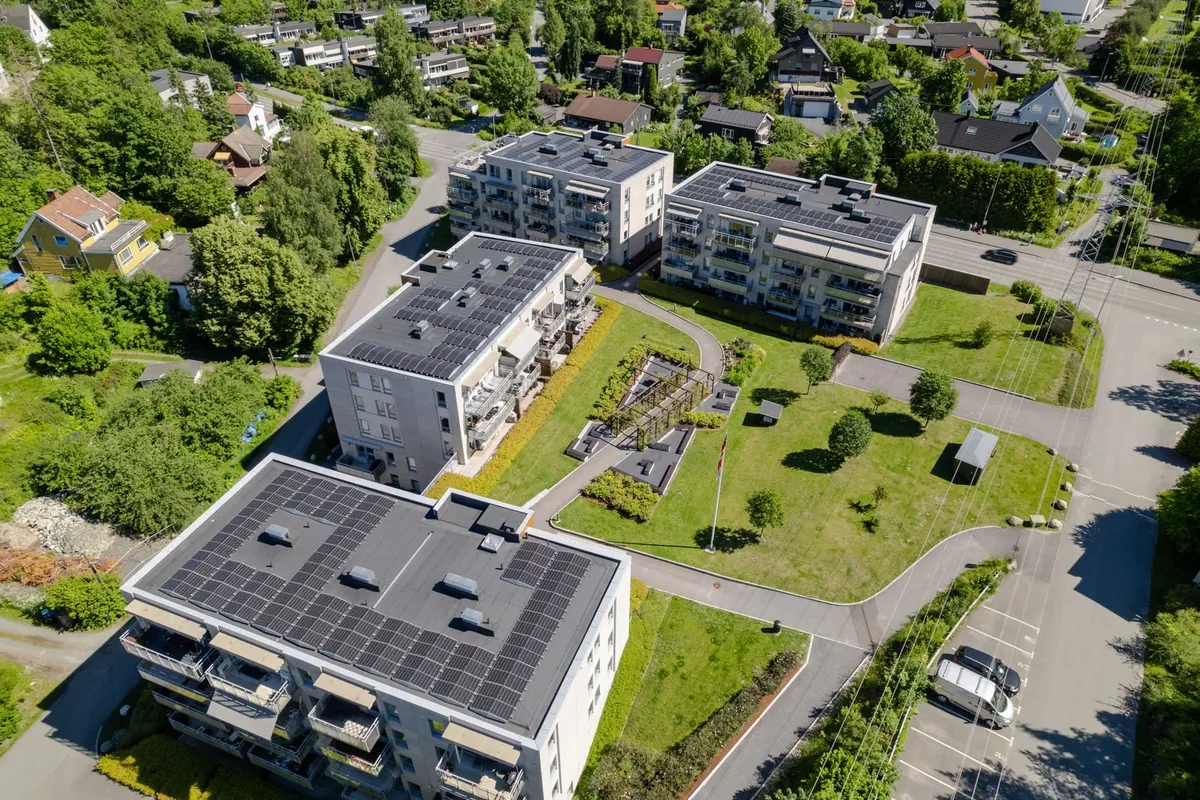 Solcelleanlegg hos Høviktunet Boligsameie
